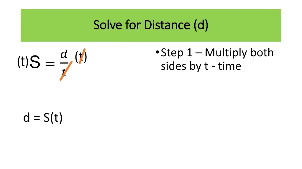 solve for distance d solve for distance d