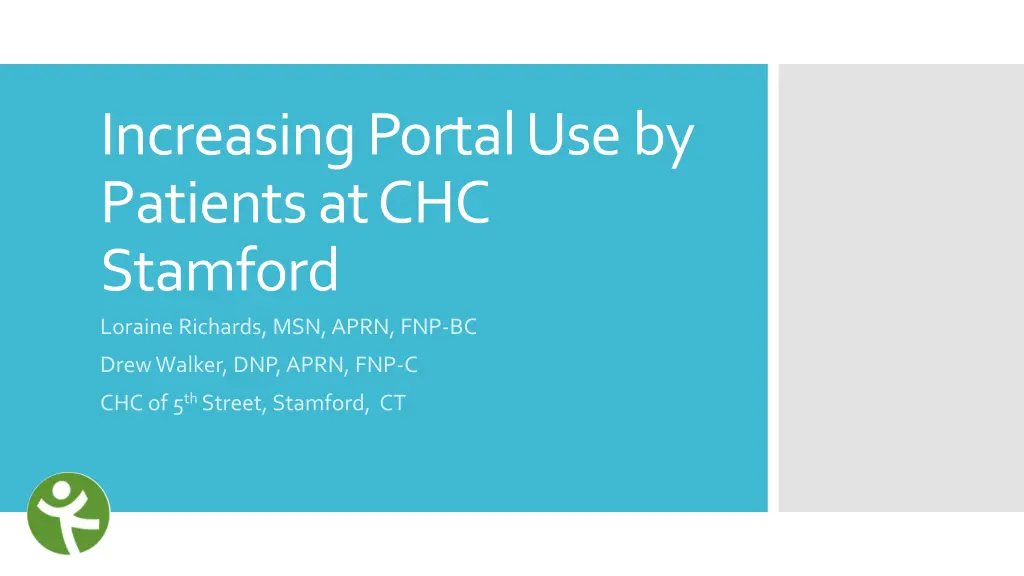 increasing portal use by patients at chc stamford