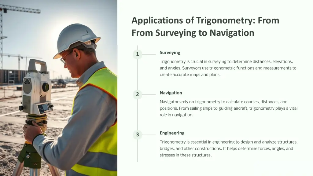 applications of trigonometry from from surveying