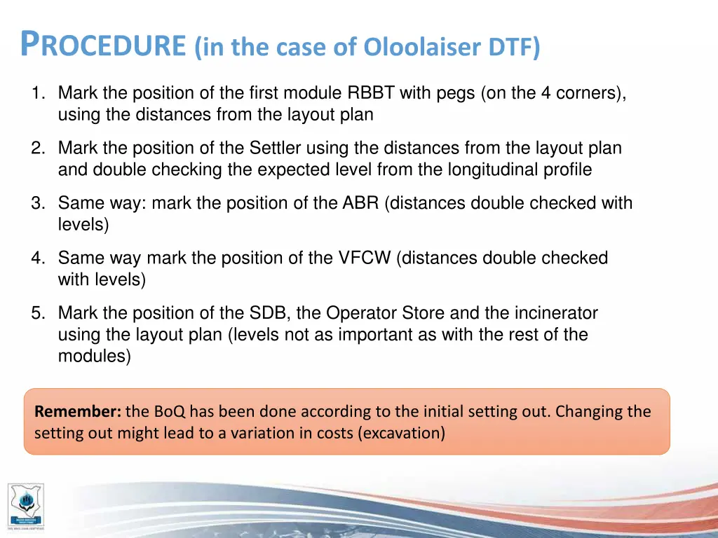 p rocedure in the case of oloolaiser dtf