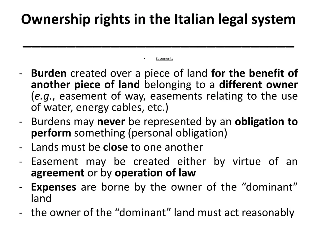 ownership rights in the italian legal system 14