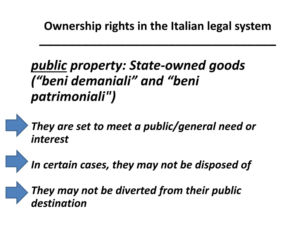 ownership rights in the italian legal system 18