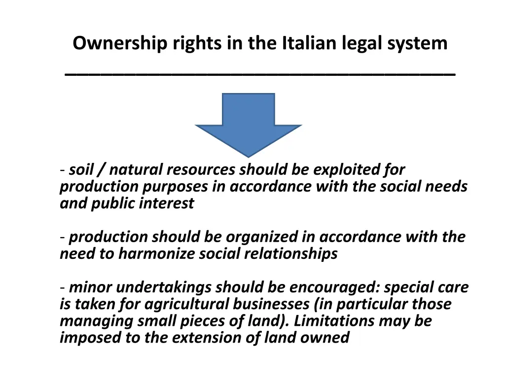 ownership rights in the italian legal system 20