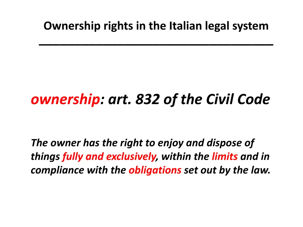 ownership rights in the italian legal system 3