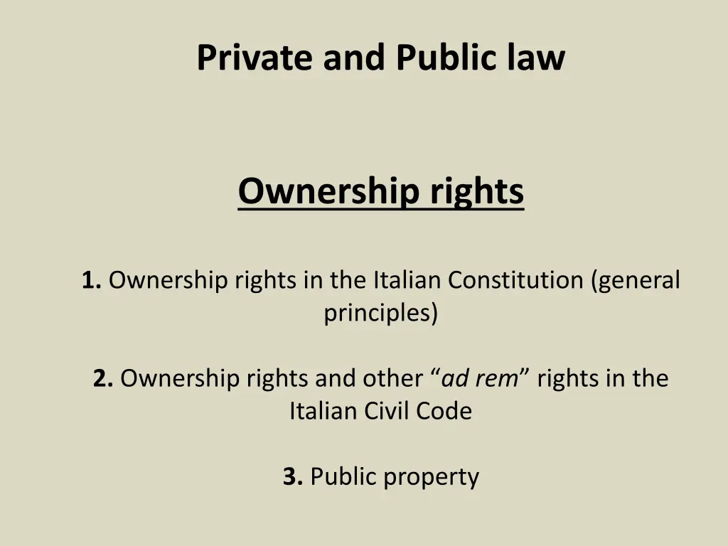private and public law