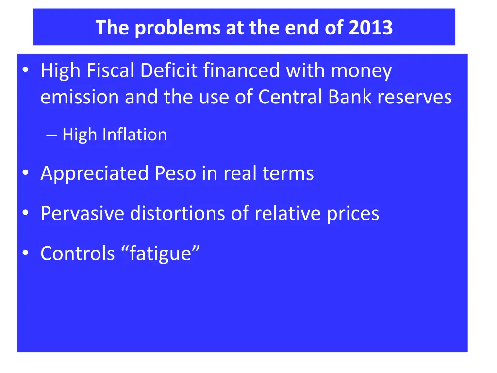 the problems at the end of 2013