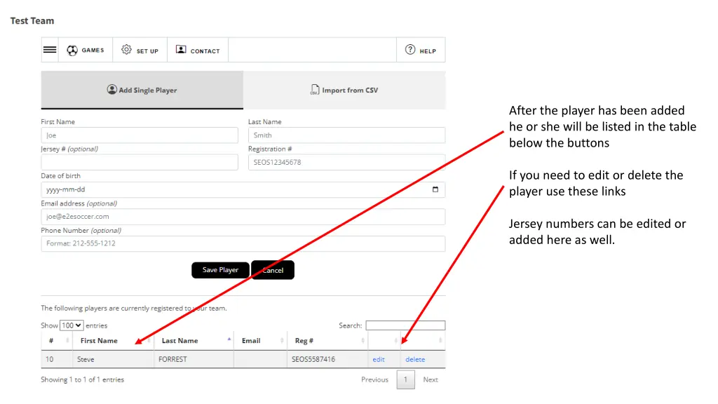 after the player has been added he or she will