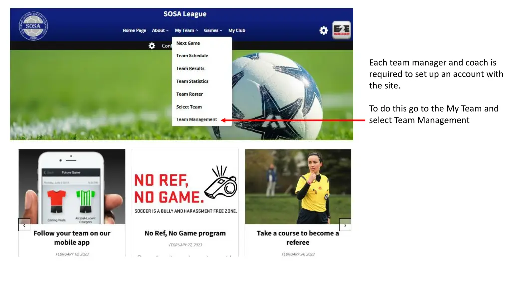 each team manager and coach is required