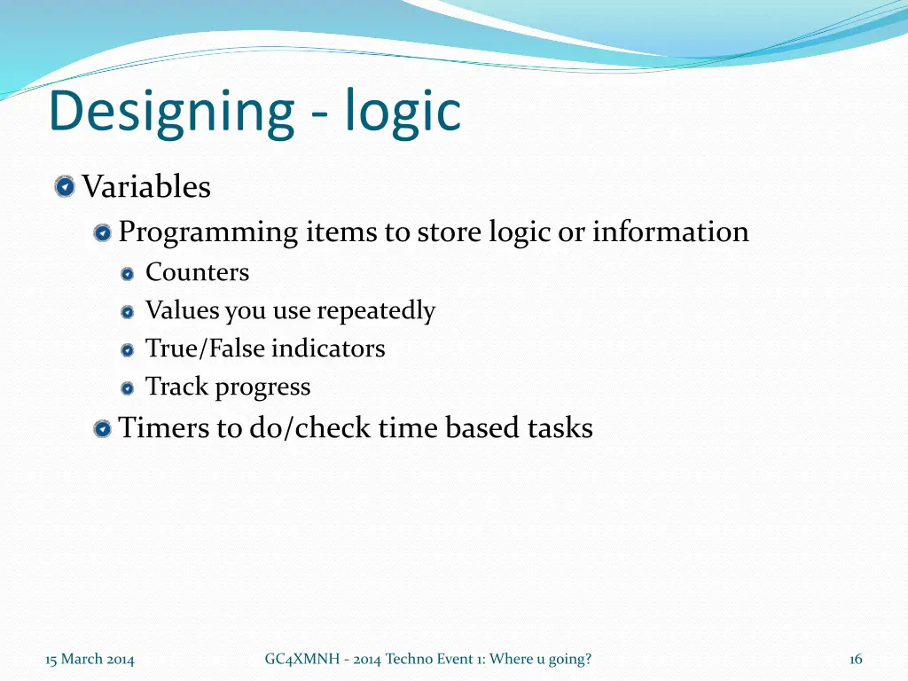 designing logic
