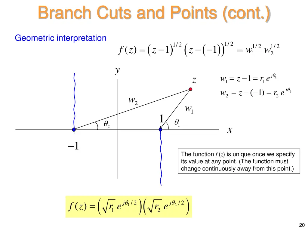 branch cuts and points cont 12