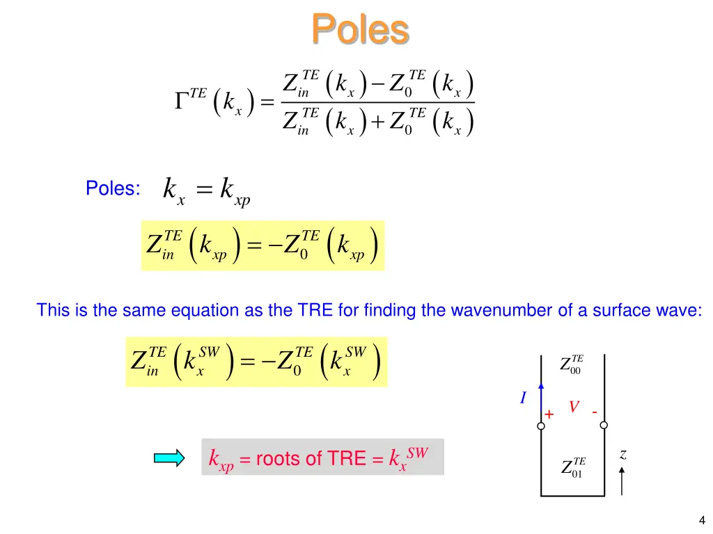 poles x k