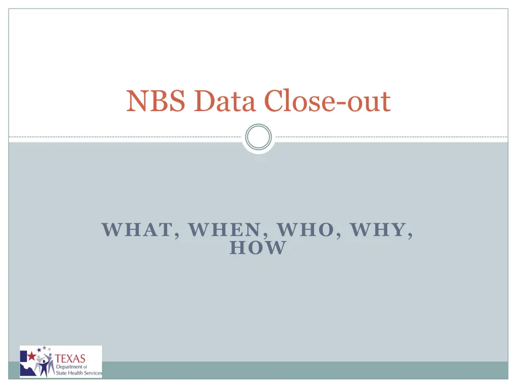 nbs data close out