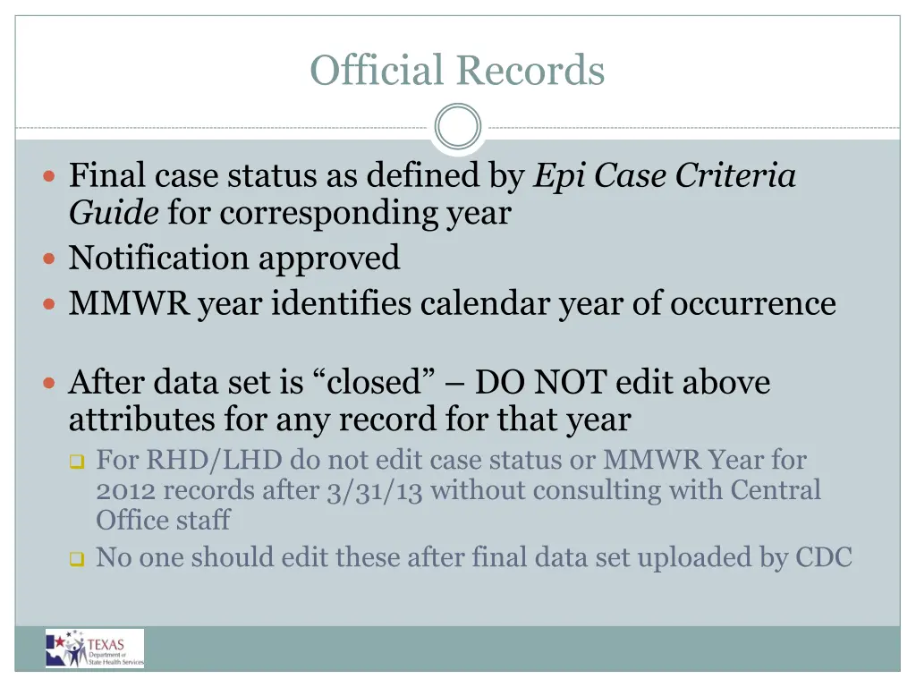 official records