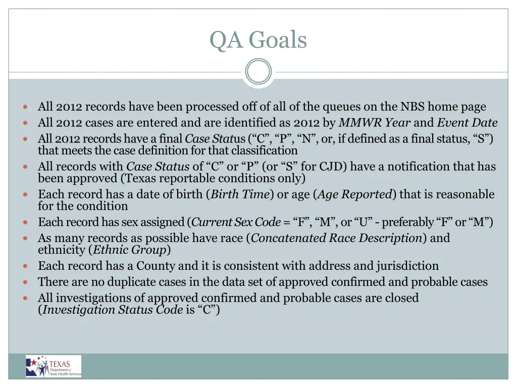 qa goals