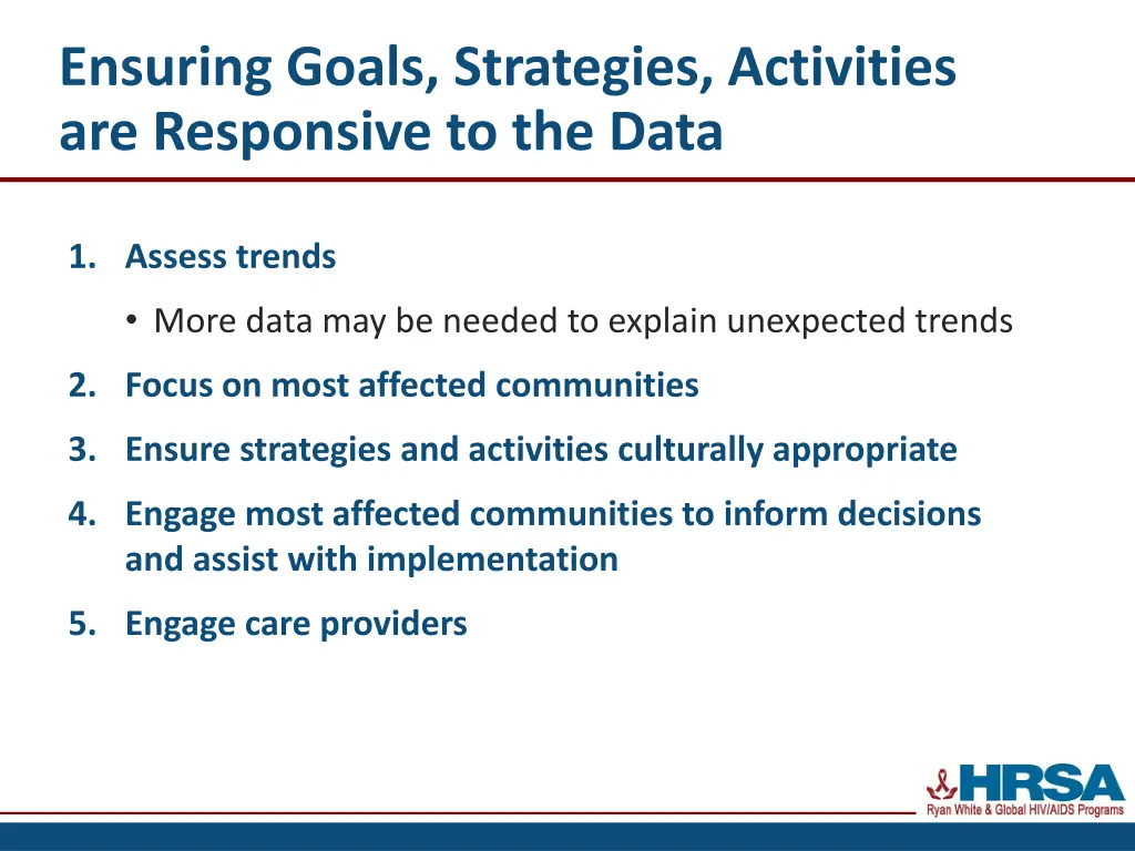ensuring goals strategies activities