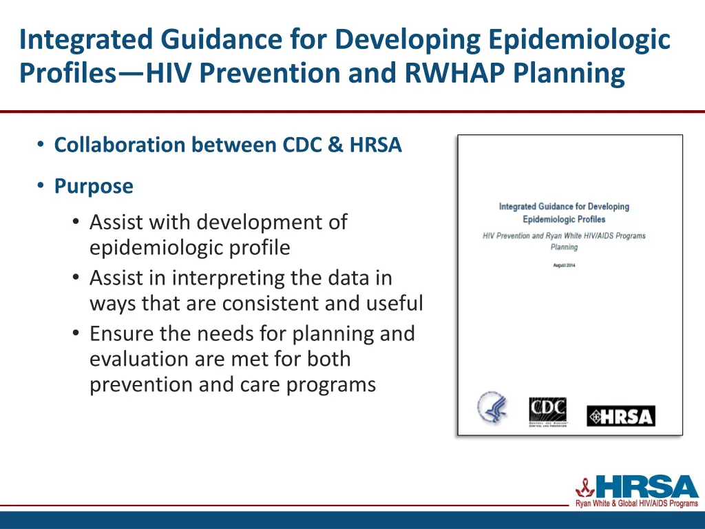 integrated guidance for developing epidemiologic