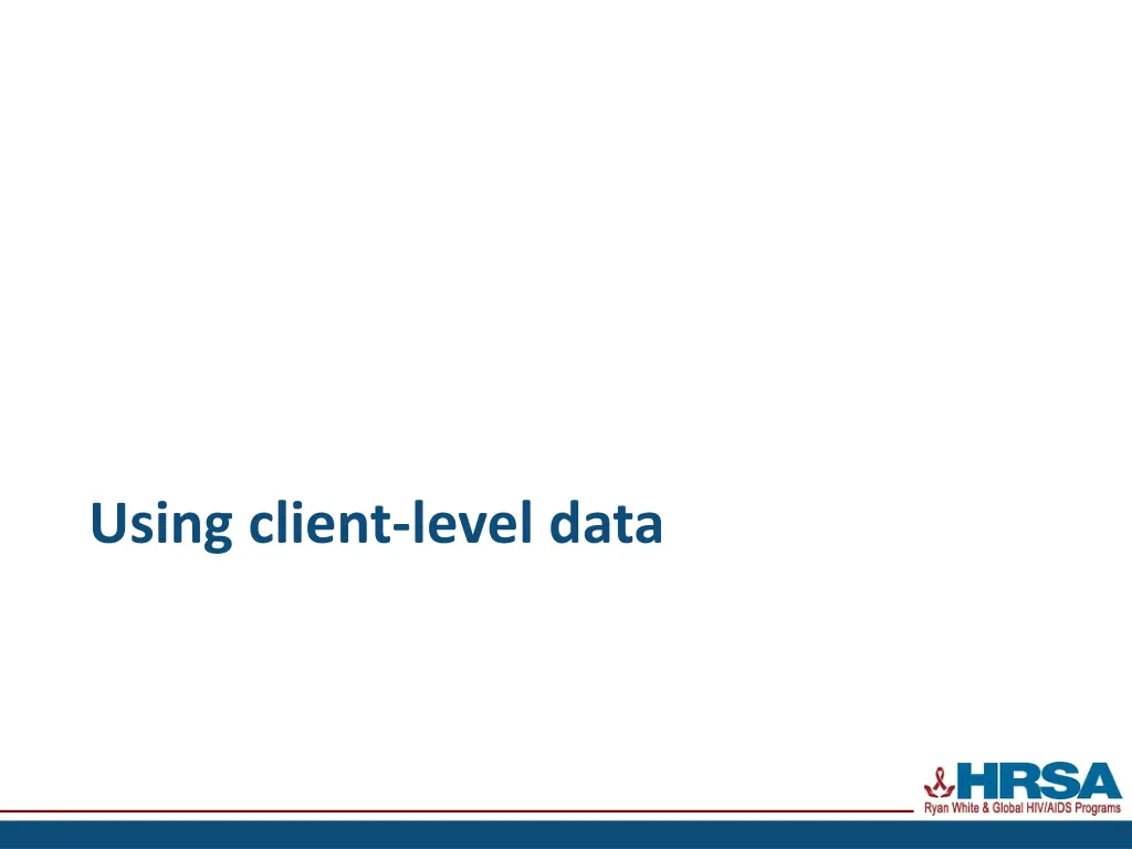 using client level data