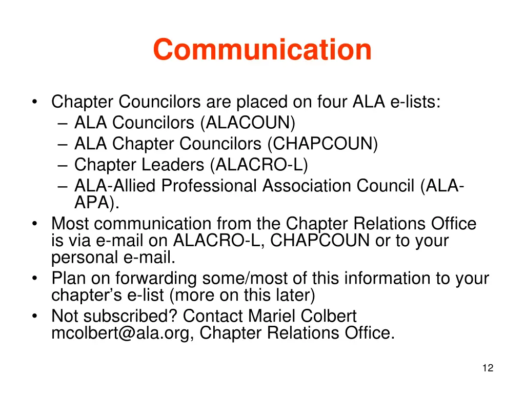 communication
