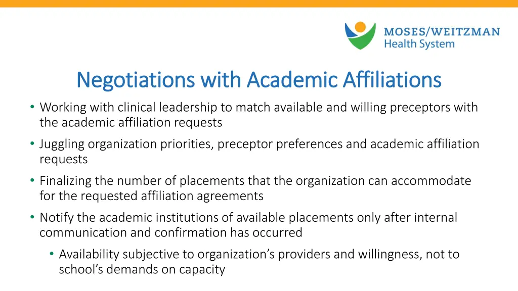 negotiations with academic negotiations with