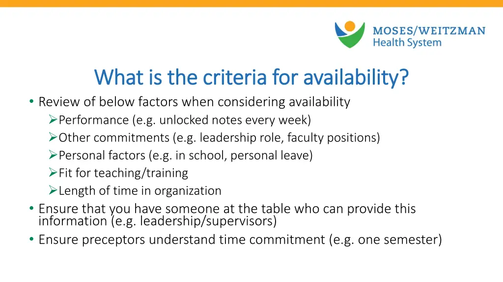 what is the criteria for what is the criteria