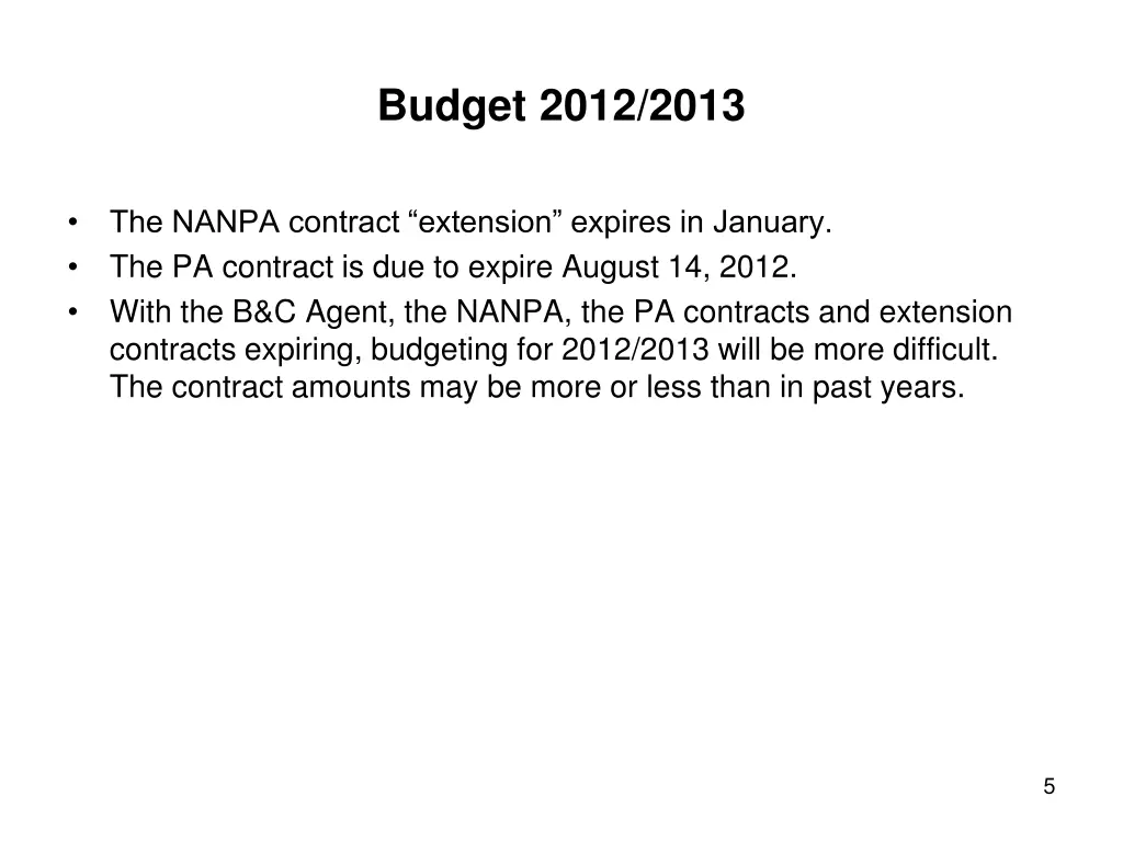 budget 2012 2013