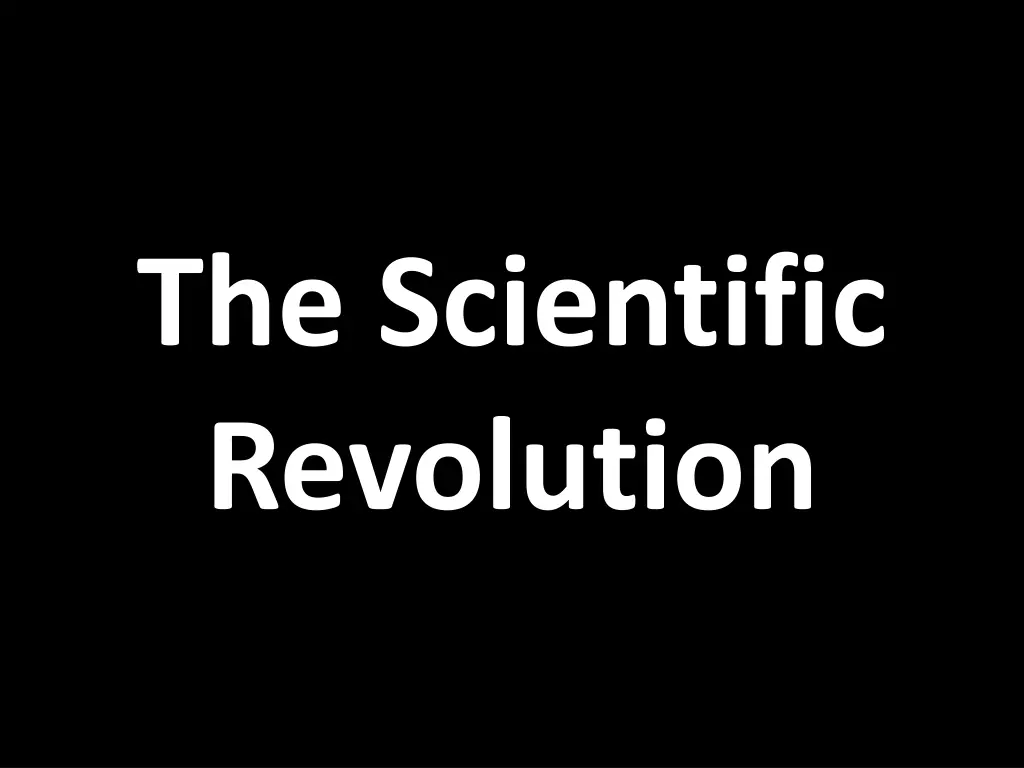 the scientific revolution