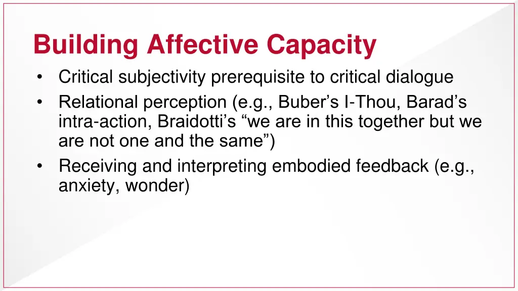 building affective capacity critical subjectivity