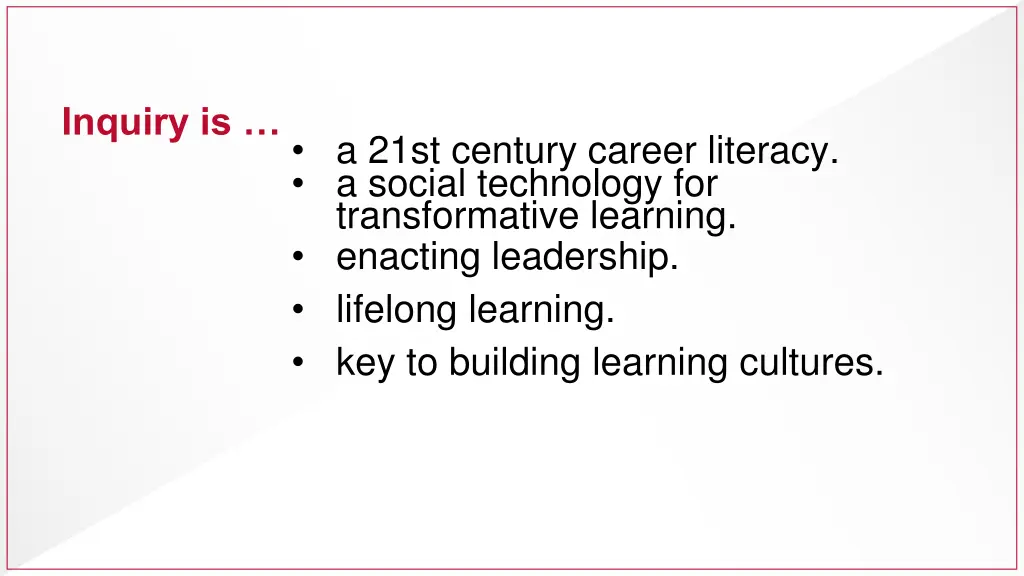 inquiry is a 21st century career literacy