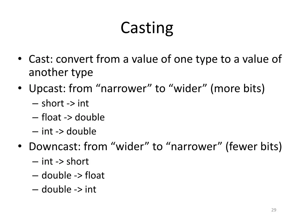 casting