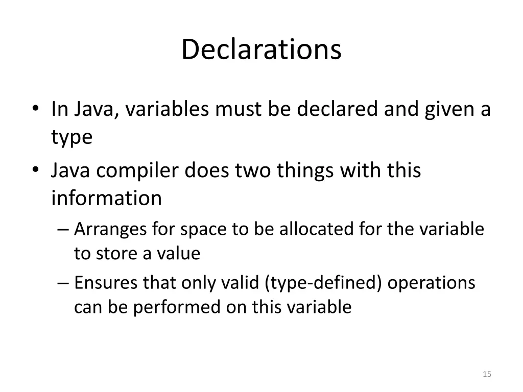 declarations