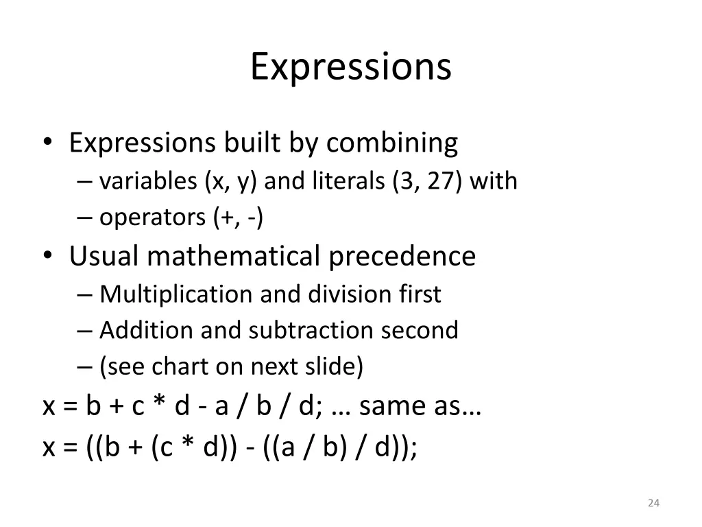 expressions