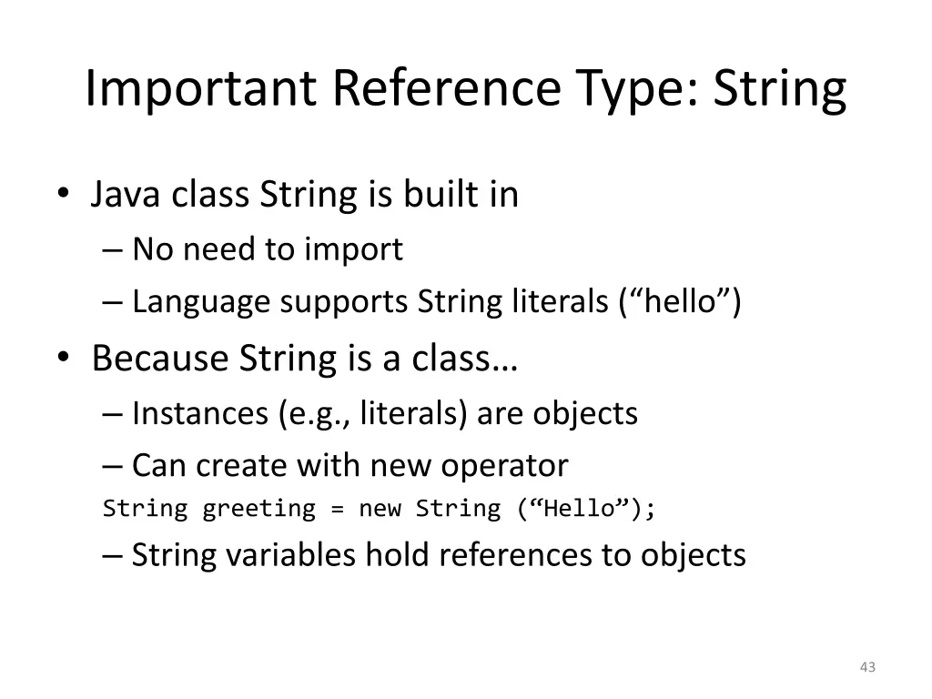 important reference type string