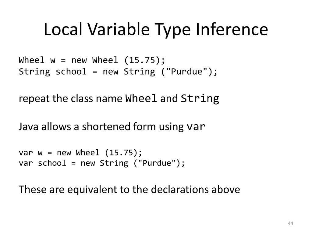 local variable type inference
