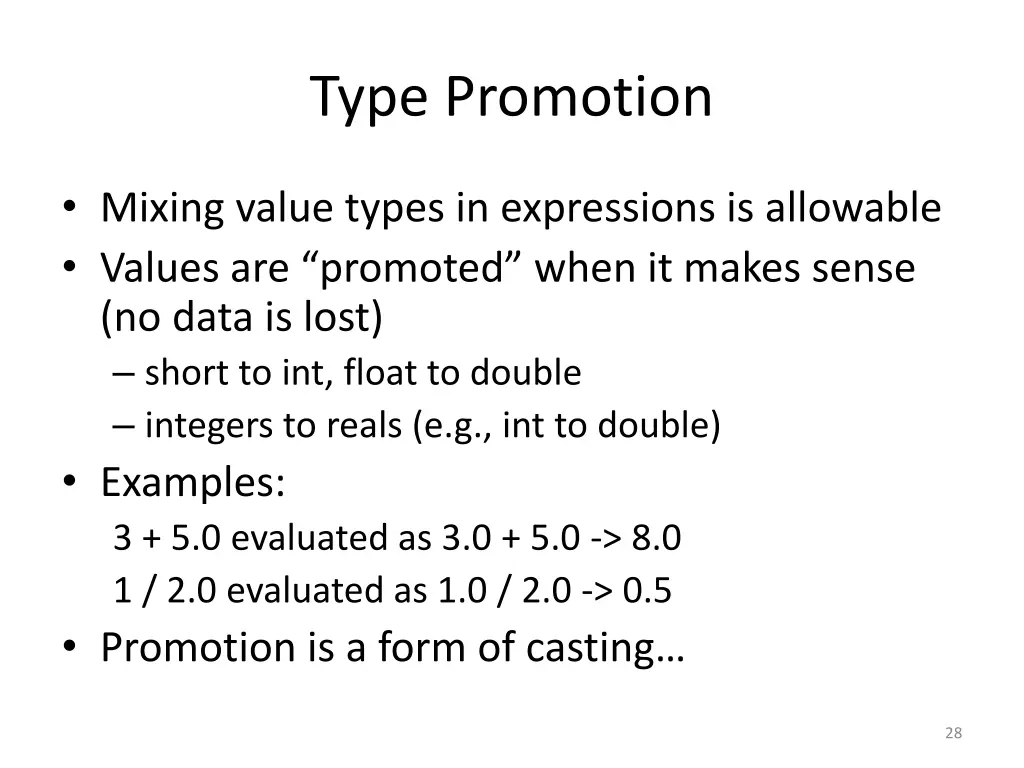 type promotion