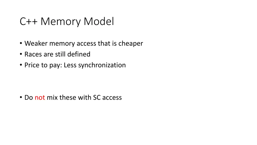 c memory model