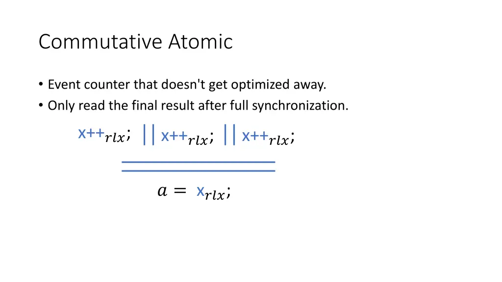 commutative atomic