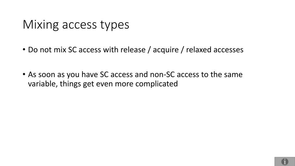 mixing access types