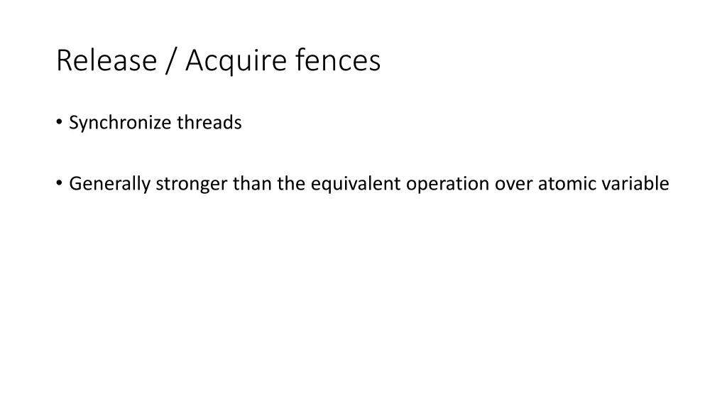 release acquire fences