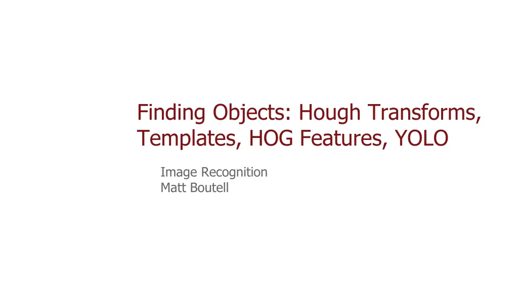 finding objects hough transforms templates