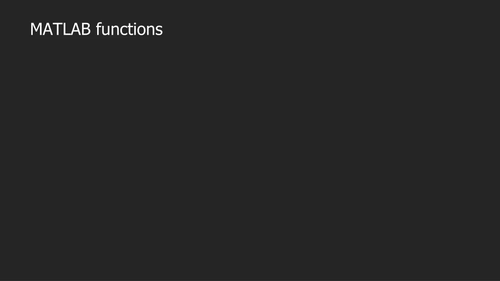 matlab functions