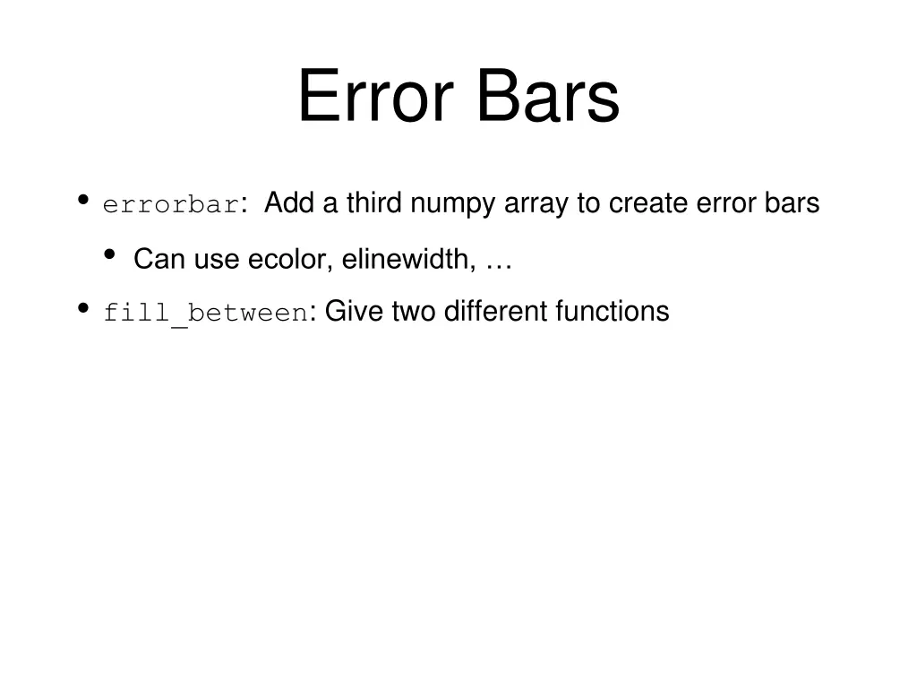 error bars