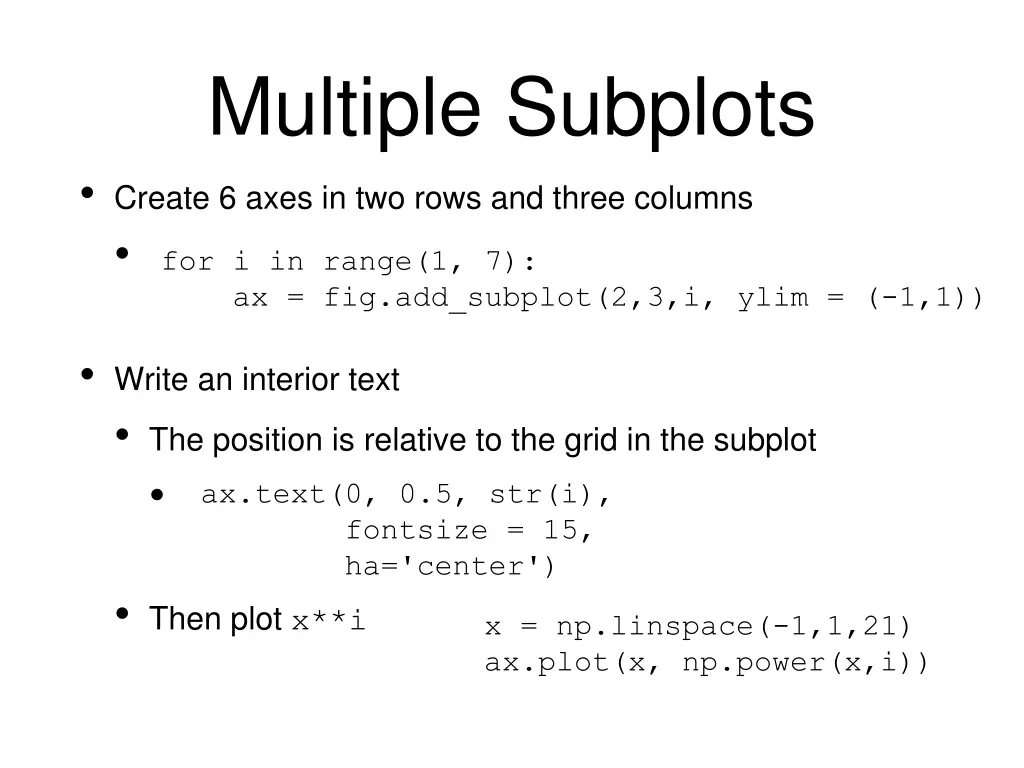 multiple subplots create 6 axes in two rows