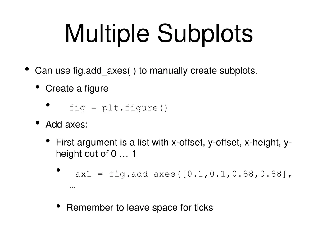 multiple subplots