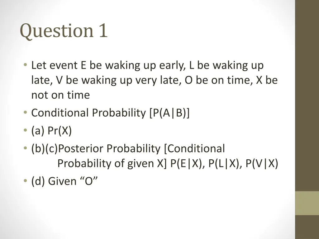 question 1