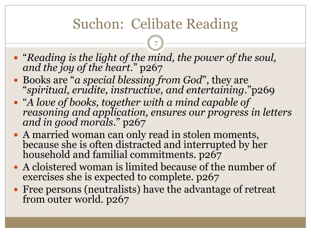 suchon celibate reading
