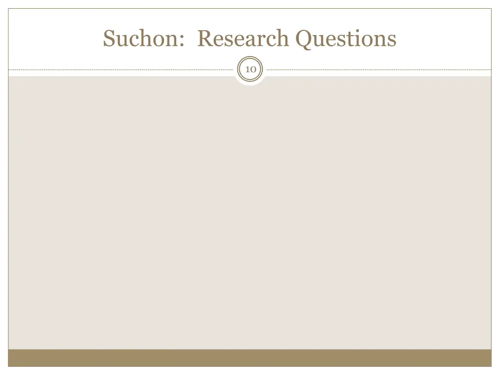 suchon research questions