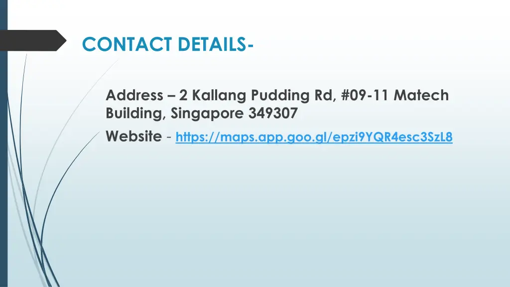 contact details