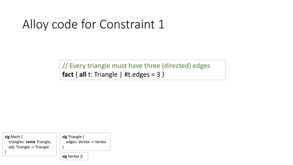 alloy code for constraint 1