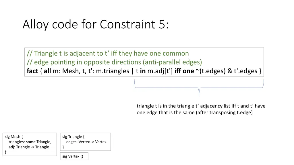 alloy code for constraint 5