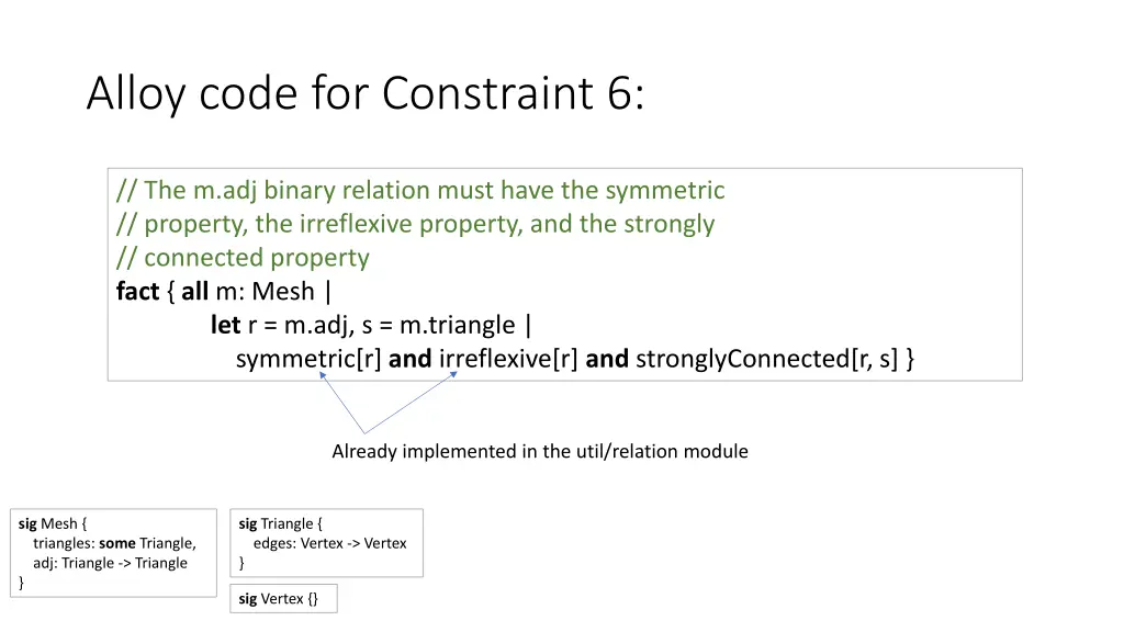 alloy code for constraint 6